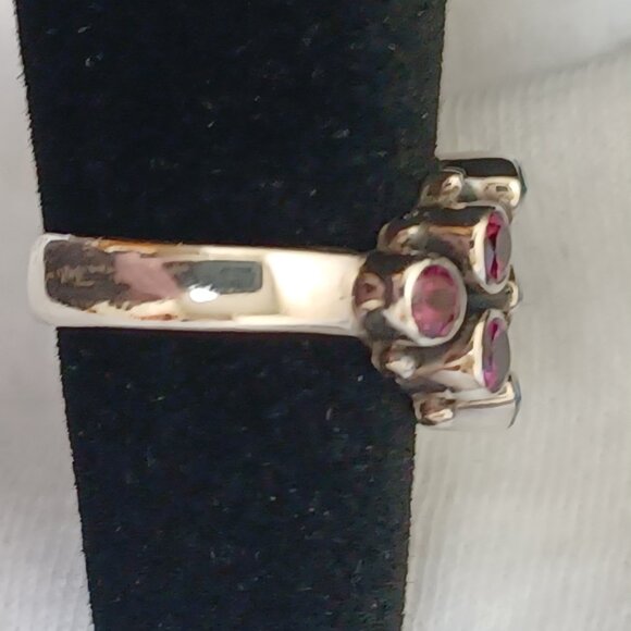 Nicky Butler ring blue topaz pink tourmaline silver size 5 like new - Picture 7 of 16